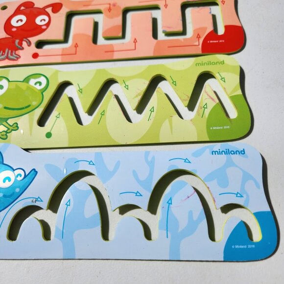 Miniland Pre-writing Patterns Stencils Template Preschool Learning Activities To - Picture 3 of 10